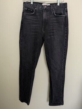 Reformation Julia High Cigarette Jeans Size 28 Black High Rise